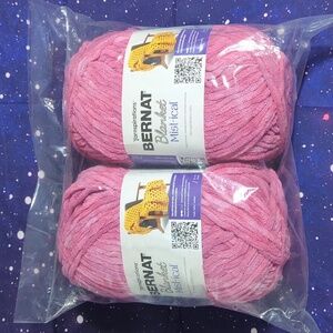 2 Brand New Skeins Bernat Blanket MIST-I-CAL Yarn PHLOX  Smoke Free